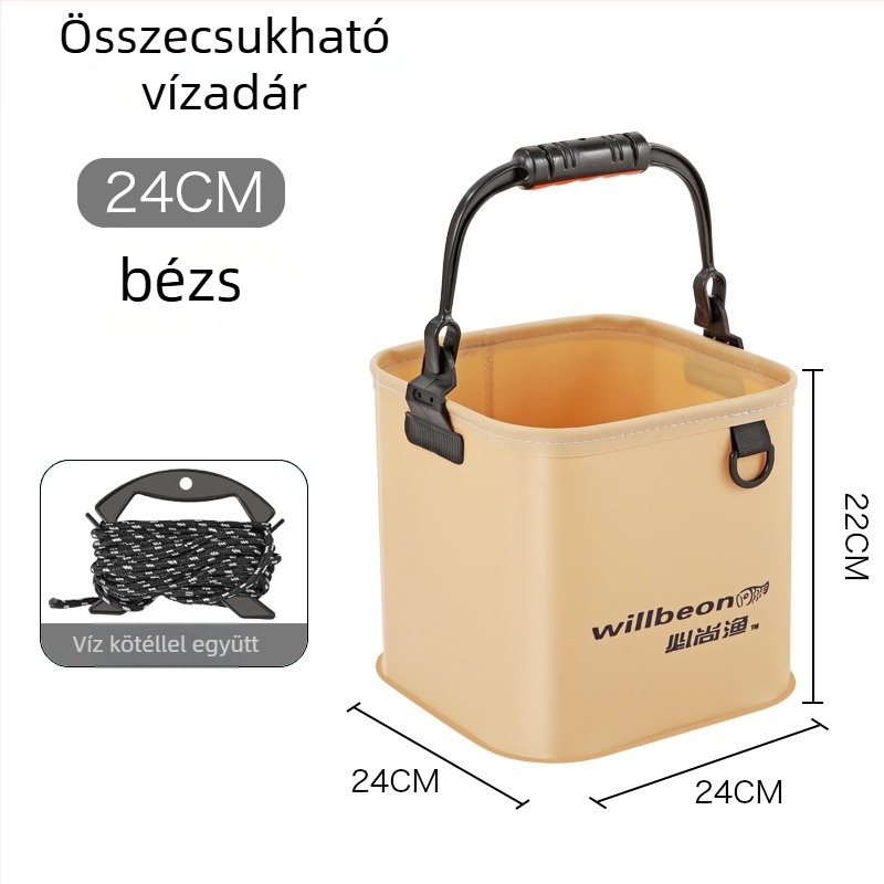 Bishangyu négyszögletes horgász vödör PVC és PE anyagból
