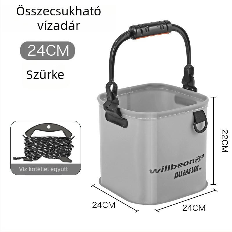 Bishangyu négyszögletes horgász vödör PVC és PE anyagból