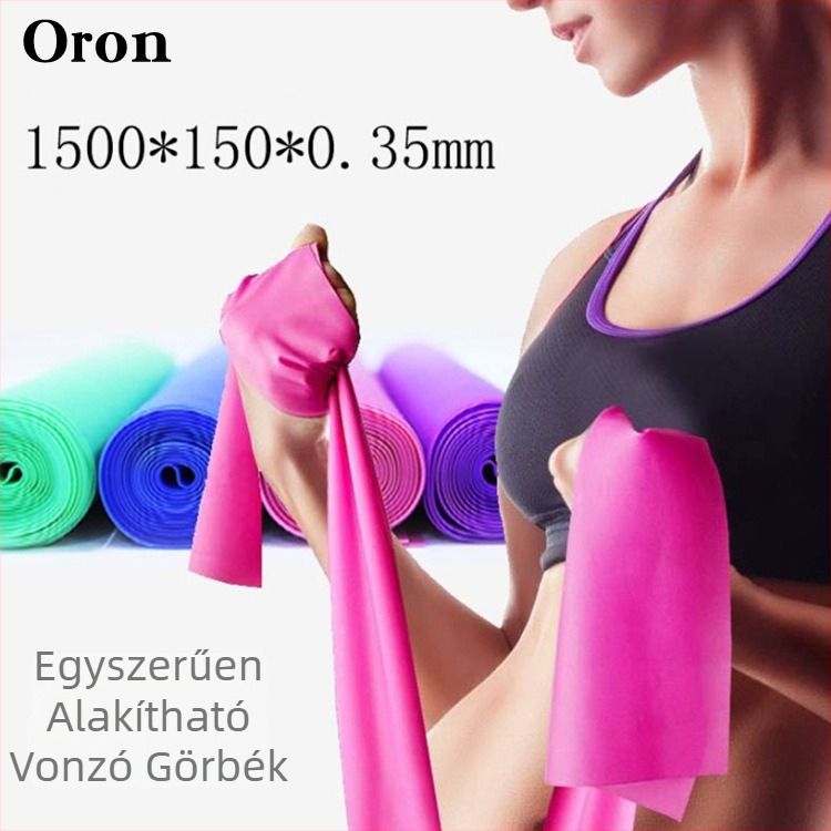 Oron TPE jóga nyújtó heveder vastagított latexzsinórral a csípő ellenállásáért – egyszínű fitnesz kiegészítő