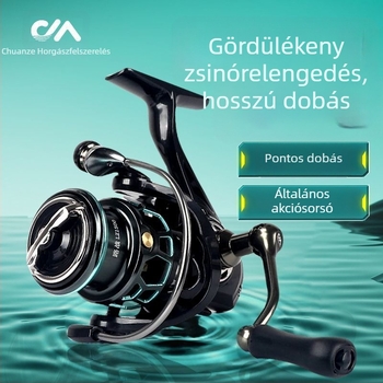 Kawasawa spinningorsó, teljesen fémből készült test, előfeszítéses fék, hosszú dobás