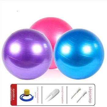 Otthoni Pilates jógalabda készlet pamut-lin borítással, anti-burst, labdás székkel – terhes nők számára, 55/65/75 cm