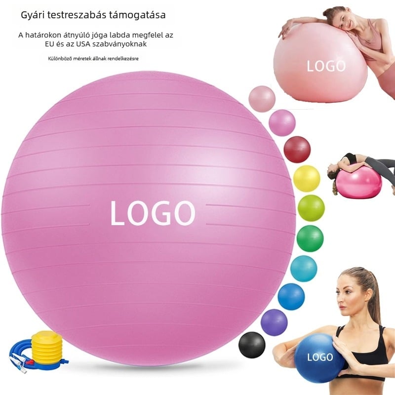 PVC Pilates- és jóga labda, vastag falú, ellenálló és kopásálló, medencealapi izmok edzésére, törzs- és testformálásra