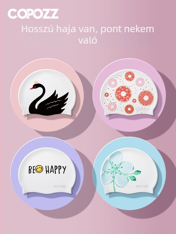 COPOZZ szilikon úszósapka nyomtatással felnőtteknek