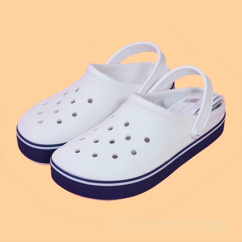 Uniszex lapos talpú cipő EVA anyagból, kerek orr, csúszásmentes, könnyű, minden évszakban