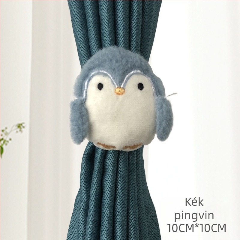 Aranyos karikatúra függönykötő pánt gyerekszobába – kampó nélküli telepítés, egyszerű dekoráció