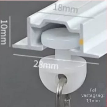 Beépített függöny sín hajlékony csúszó sínnel, alumínium ötvözet, modell NQG, csendes golyóscsapágyak, modern minimalist stílus