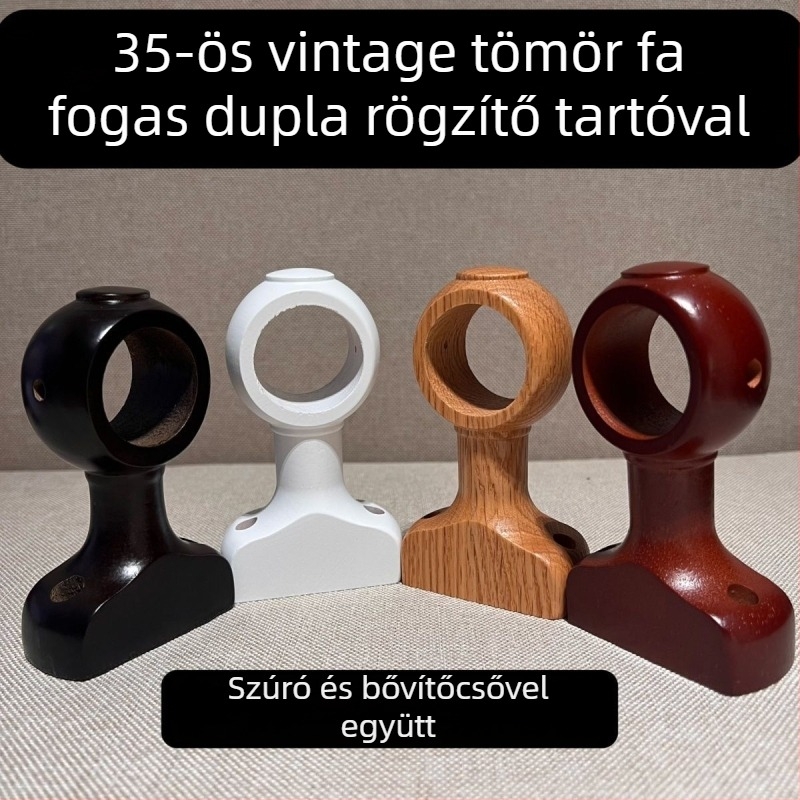 Függönyrúdtartó, falra szerelt, egykaros – Anyag: tömörfa; Márka: Unique; Stílus: Egyéb