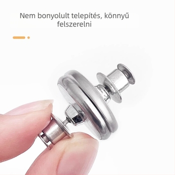 Oldalsó rögzítésű mágneses függönyzáró – rozsdamentes acél, modern minimalista stílus, levehető, csavar-mentes