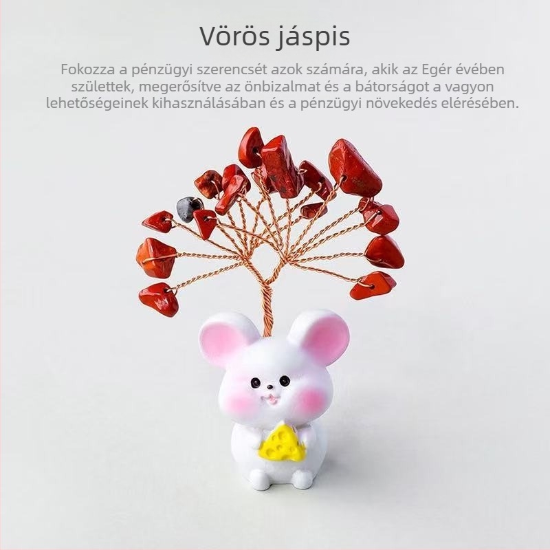12 állatövi kristályfa dekor – anyag: kristály, kategória: nyers kristály, stílus: modern minimalizmus