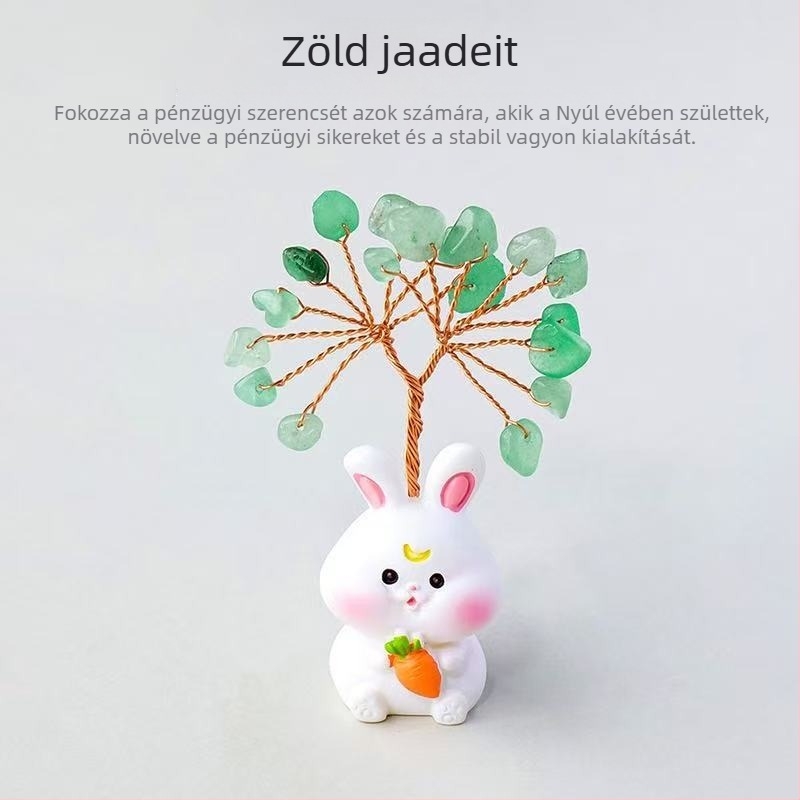 12 állatövi kristályfa dekor – anyag: kristály, kategória: nyers kristály, stílus: modern minimalizmus