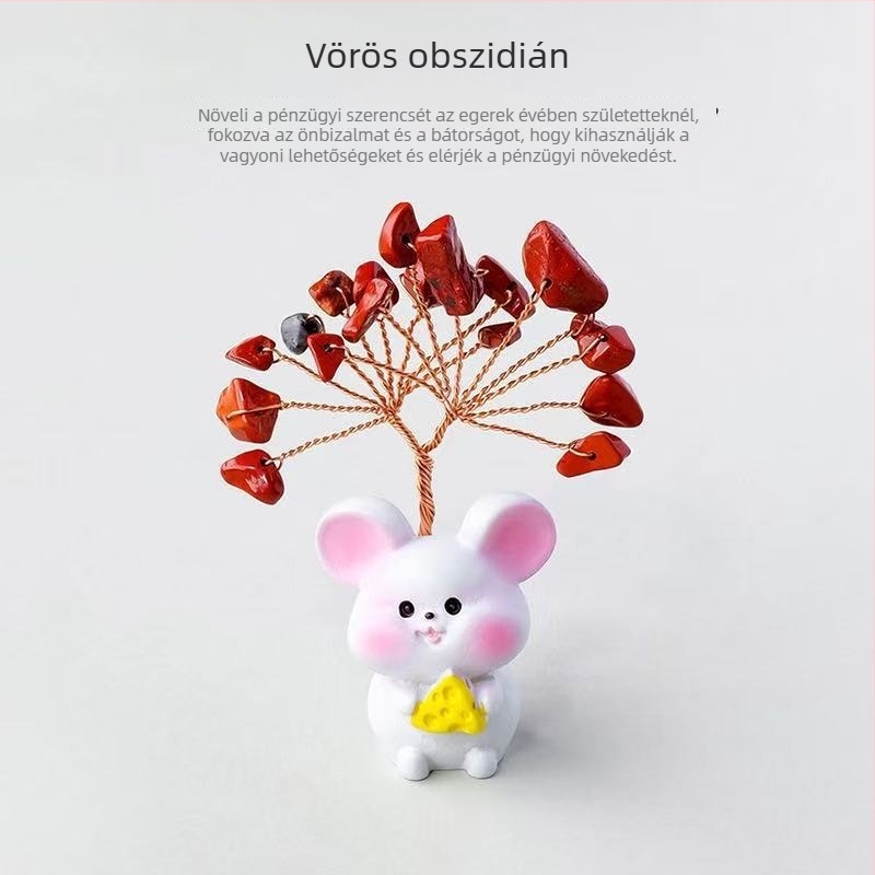 12 állatövi kristályfa dekor – anyag: kristály, kategória: nyers kristály, stílus: modern minimalizmus
