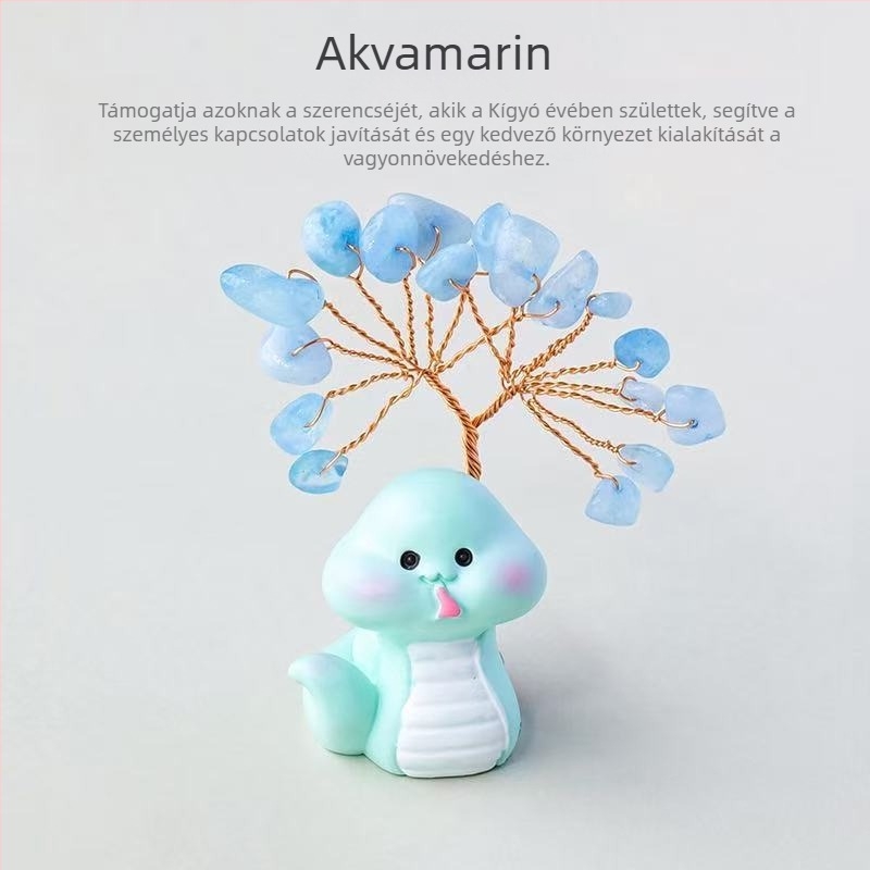 12 állatövi kristályfa dekor – anyag: kristály, kategória: nyers kristály, stílus: modern minimalizmus