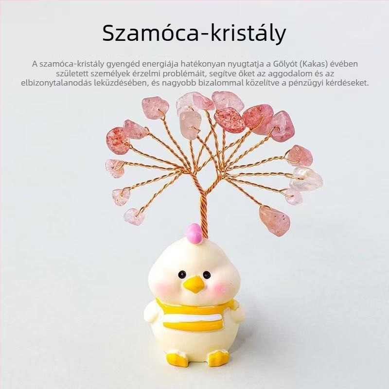 12 állatövi kristályfa dekor – anyag: kristály, kategória: nyers kristály, stílus: modern minimalizmus