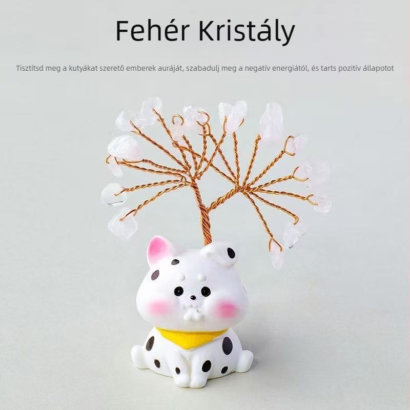 12 állatövi kristályfa dekor – anyag: kristály, kategória: nyers kristály, stílus: modern minimalizmus