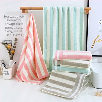 Pamut törölköző, egyszerű szövésű, tömeg 140–170 g, 32S szál