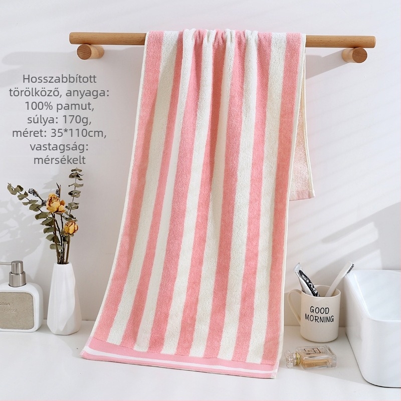 Pamut törölköző, egyszerű szövésű, tömeg 140–170 g, 32S szál