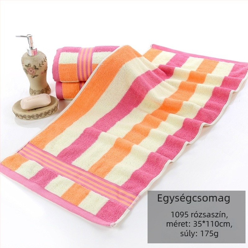 Pamut törölköző, egyszerű szövésű, tömeg 140–170 g, 32S szál