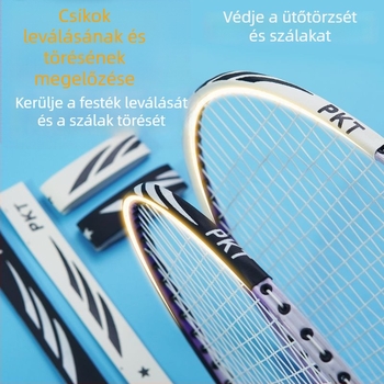 Teniszütő keretvédő fólia fej matricával – Anti-karcolódás, Anti-ütközés, védi a keretet a festék lekopásától és a karcolásoktól