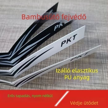 Teniszütő keretvédő fólia fej matricával – Anti-karcolódás, Anti-ütközés, védi a keretet a festék lekopásától és a karcolásoktól