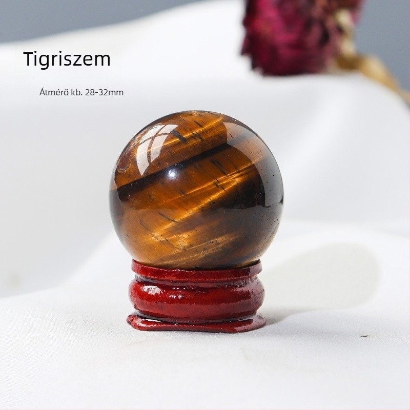 Kristálygolyó dísz – anyag: kristály, márka: Runyangshi, csomagolás: ajándékdoboz, nettó súly: 450 g