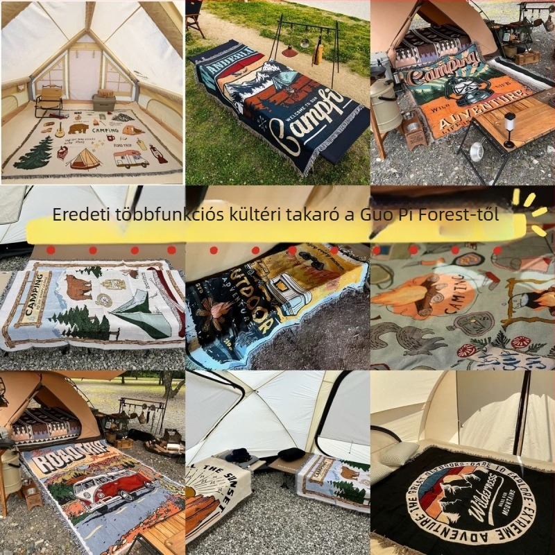 Szabadban kemping takaró, pasztorális egyszínű mintázat, anyag 900, tömege 800–999 g, tavasz és ősz, fonal takaró