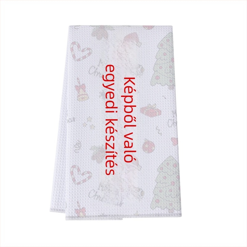 Waffel mintázatú mikroszálas konyhai törölköző, 80–100 g, szálak száma 32, kéztörlő