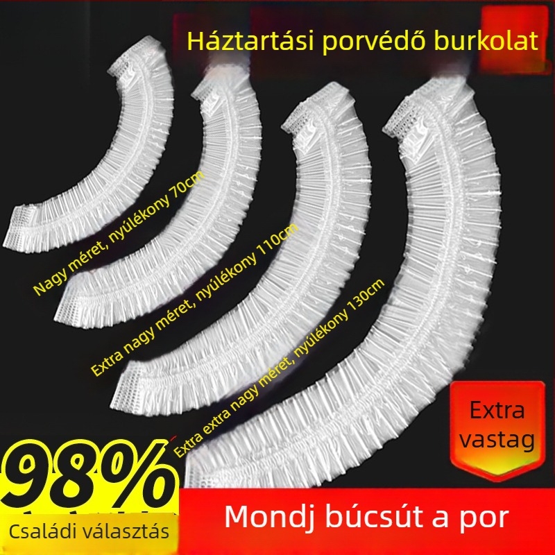 Egyszer használatos porvédő fedél háztartási készülékekhez, áttetsző műanyag, alkalmas rizsfőzőre, fazekakra és mikrohullámú sütőre