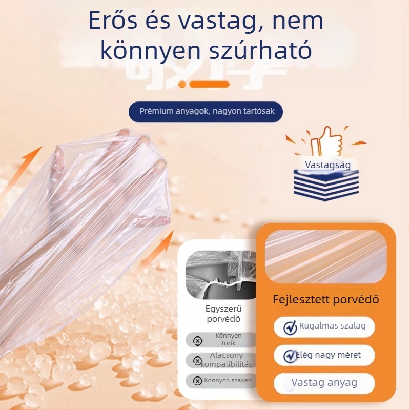 Egyszer használatos porvédő fedél háztartási készülékekhez, áttetsző műanyag, alkalmas rizsfőzőre, fazekakra és mikrohullámú sütőre