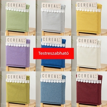 Gyermek asztal- és székfedő névvel hímzett, aranyos óvodai fedő tároló zsebbel
