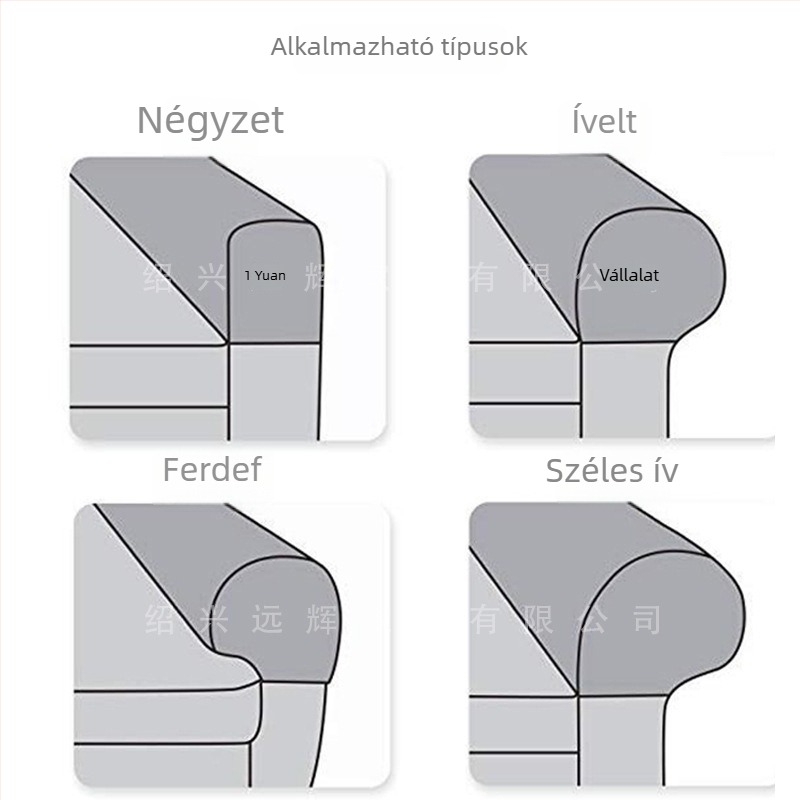 Rugalmas, teljes körű kanapékarvédő huzat, egyszínű, vastított, csúszásmentes