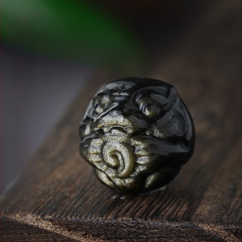 Obszidián Zodiákus karkötő gyöngy készlet – Szabad gyöngyök, kézzel készített, magas minőségű, régi típus stílus