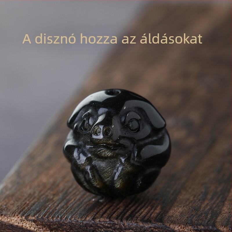 Obszidián Zodiákus karkötő gyöngy készlet – Szabad gyöngyök, kézzel készített, magas minőségű, régi típus stílus