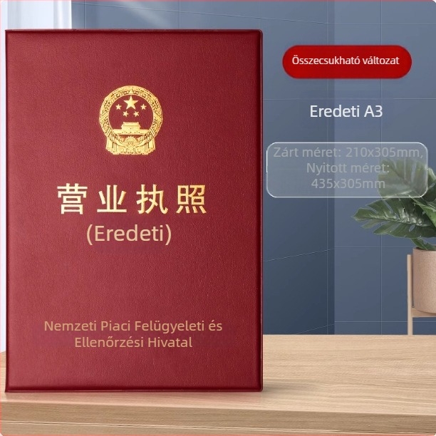 Bőr védőfedél üzleti engedélyhez, nem hajlítható, három az egyben, modell Fz-3592f