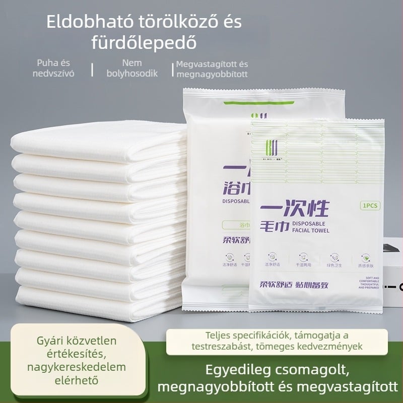 Egyszer használatos törölközőkészlet egyedi csomagolásban, szállodai használatra, vastag, nagy méret, ideális borbélyszalonokhoz