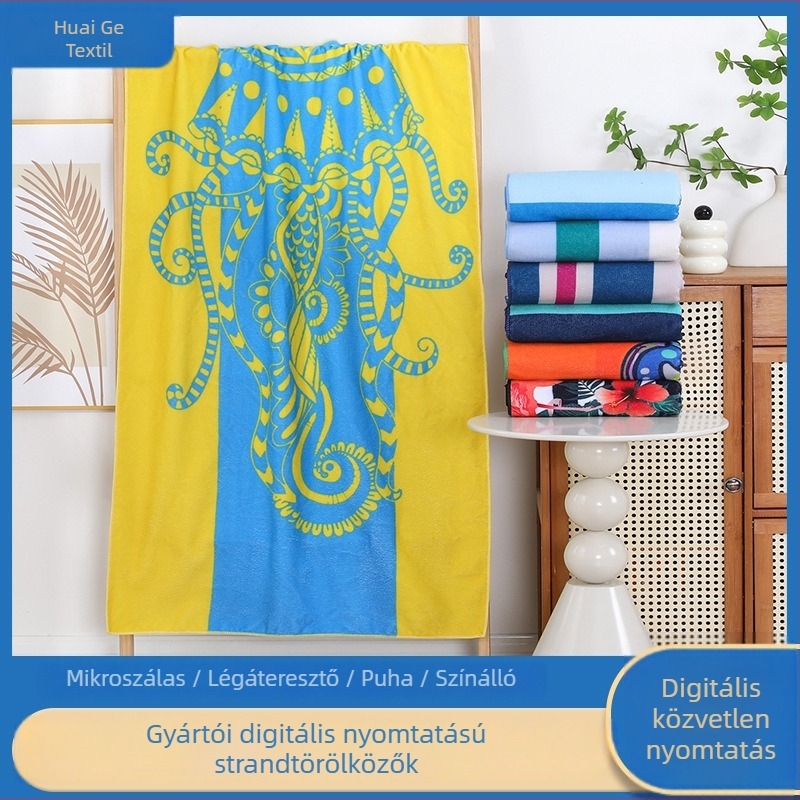 Mikroszálas strandkendő, 150D, 200–300 g, Nyomtatható nyomtatás és személyre szabás