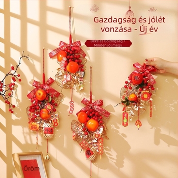 Ajtókilincsre szánt dísz Fu karakterrel és a Kígyó évével, Tavaszi Fesztiválhoz; csomagolás: PP zacskóban; anyag: Egyéb; márka: Happy xiaoer