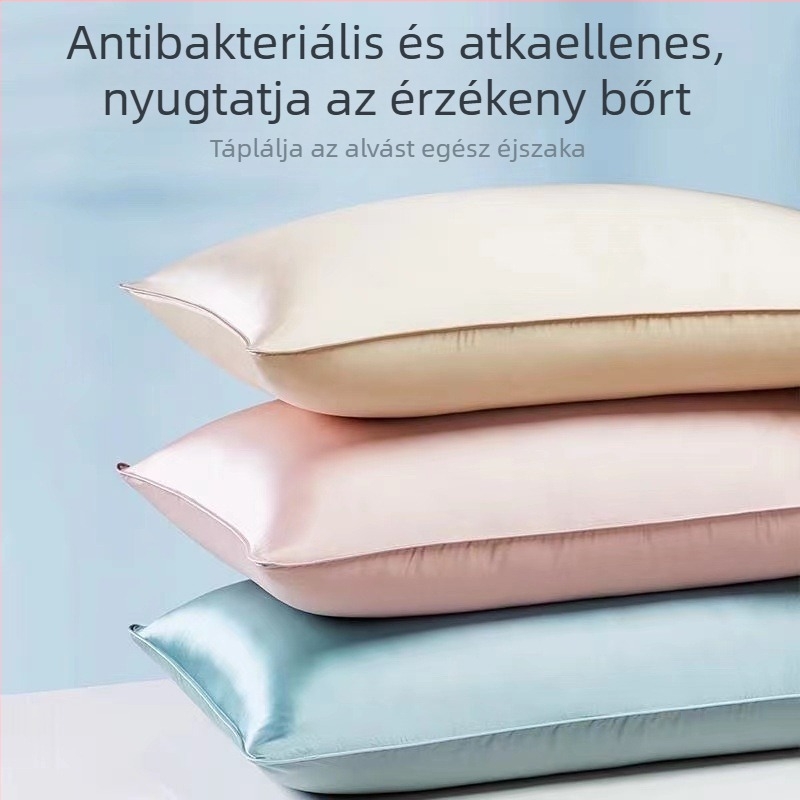 Egyszínű, kétoldalas szépségpárnahuzat mulberry selyemből – Ice Silk