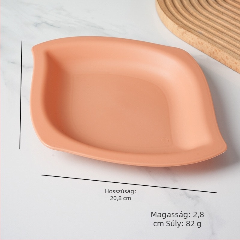 Mangó alakú nassoló tál, karikatúra stílusú, ütésálló tömörített műanyag