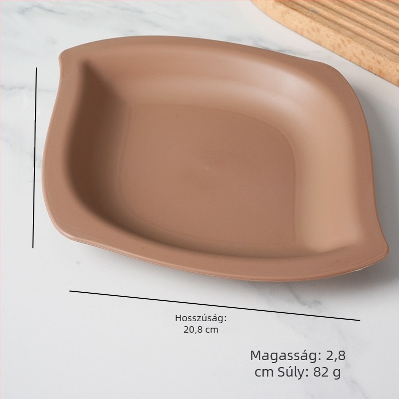 Mangó alakú nassoló tál, karikatúra stílusú, ütésálló tömörített műanyag
