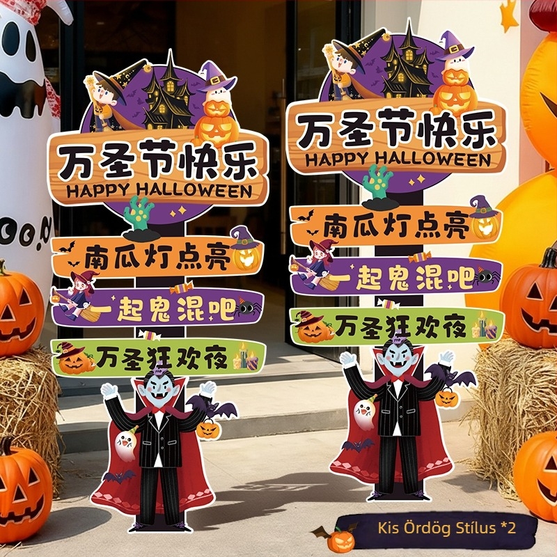 Halloween tök lámpa állvány – animációs stílusú helyszíni kellék KT tábláról