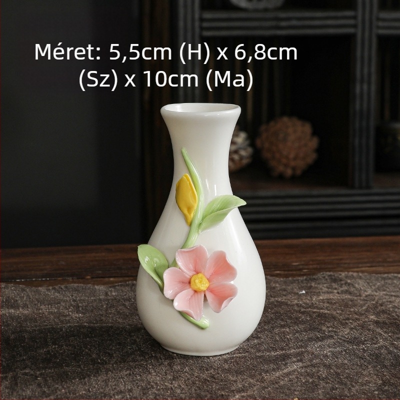Kézzel készített porcelán váza pinch-pot technikával