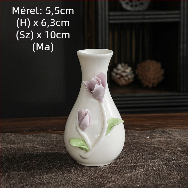 Kézzel készített porcelán váza pinch-pot technikával