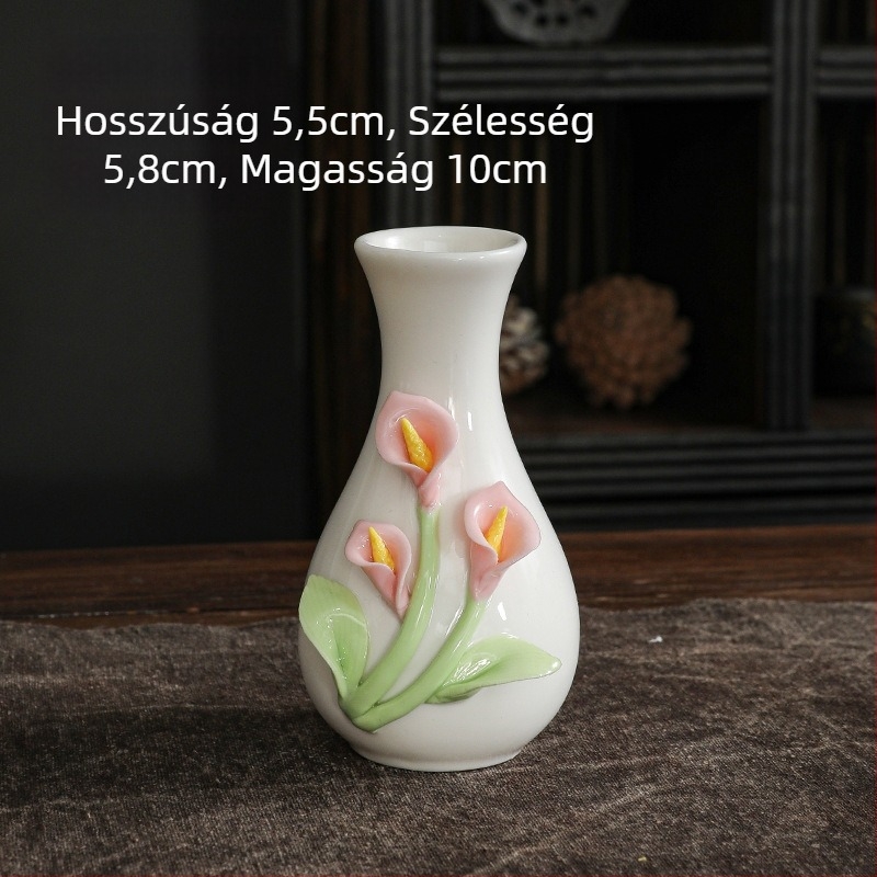 Kézzel készített porcelán váza pinch-pot technikával