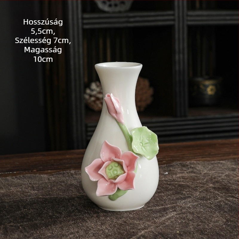 Kézzel készített porcelán váza pinch-pot technikával