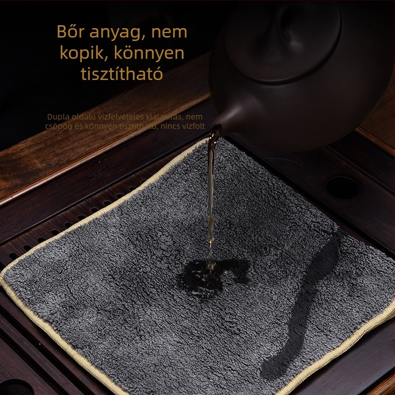 Teás törölköző – festett, nedvszívó, vastag anyagú tea ceremóniára, Dehua eredetű