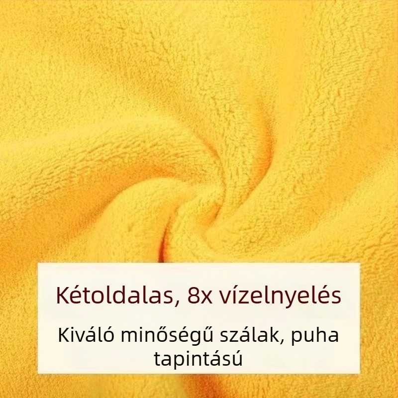 Vastagított mikroszálas autómosó kendő, kiváló nedvszívó képesség, nyom nélkül, bolyhosodásmentes, extralarge méretű autóüvegekhez