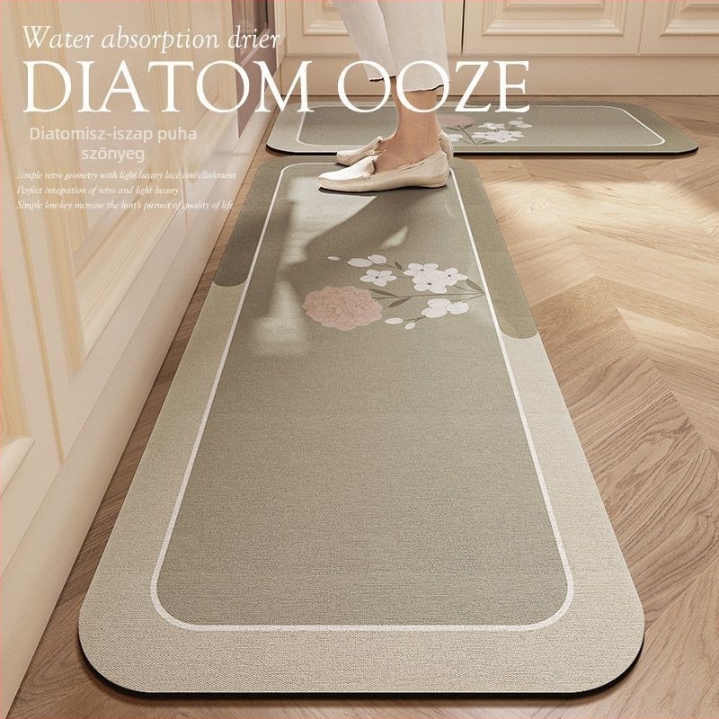 Diatomit padlómat a konyhába, modern minimalista stílus, kopás- és szennyeződésálló, nedvszívó, gyorsan száradó, könnyen karbantartható