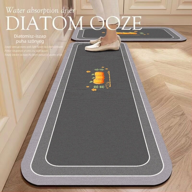 Diatomit padlómat a konyhába, modern minimalista stílus, kopás- és szennyeződésálló, nedvszívó, gyorsan száradó, könnyen karbantartható