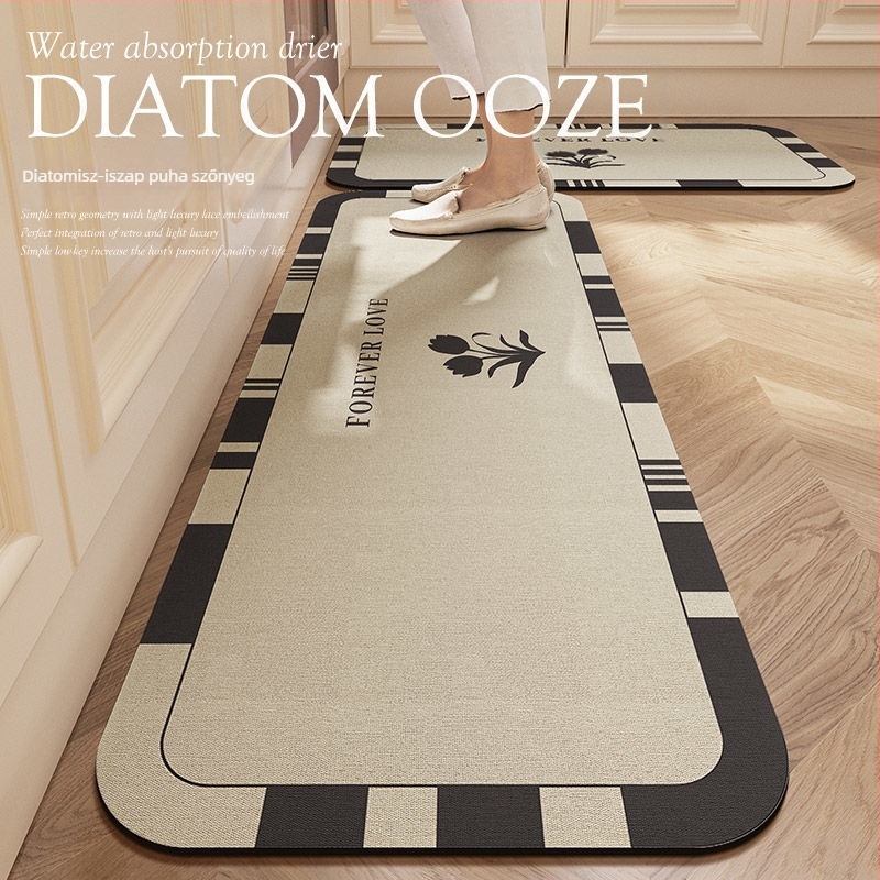 Diatomit padlómat a konyhába, modern minimalista stílus, kopás- és szennyeződésálló, nedvszívó, gyorsan száradó, könnyen karbantartható