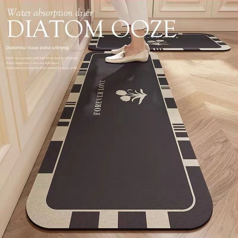 Diatomit padlómat a konyhába, modern minimalista stílus, kopás- és szennyeződésálló, nedvszívó, gyorsan száradó, könnyen karbantartható